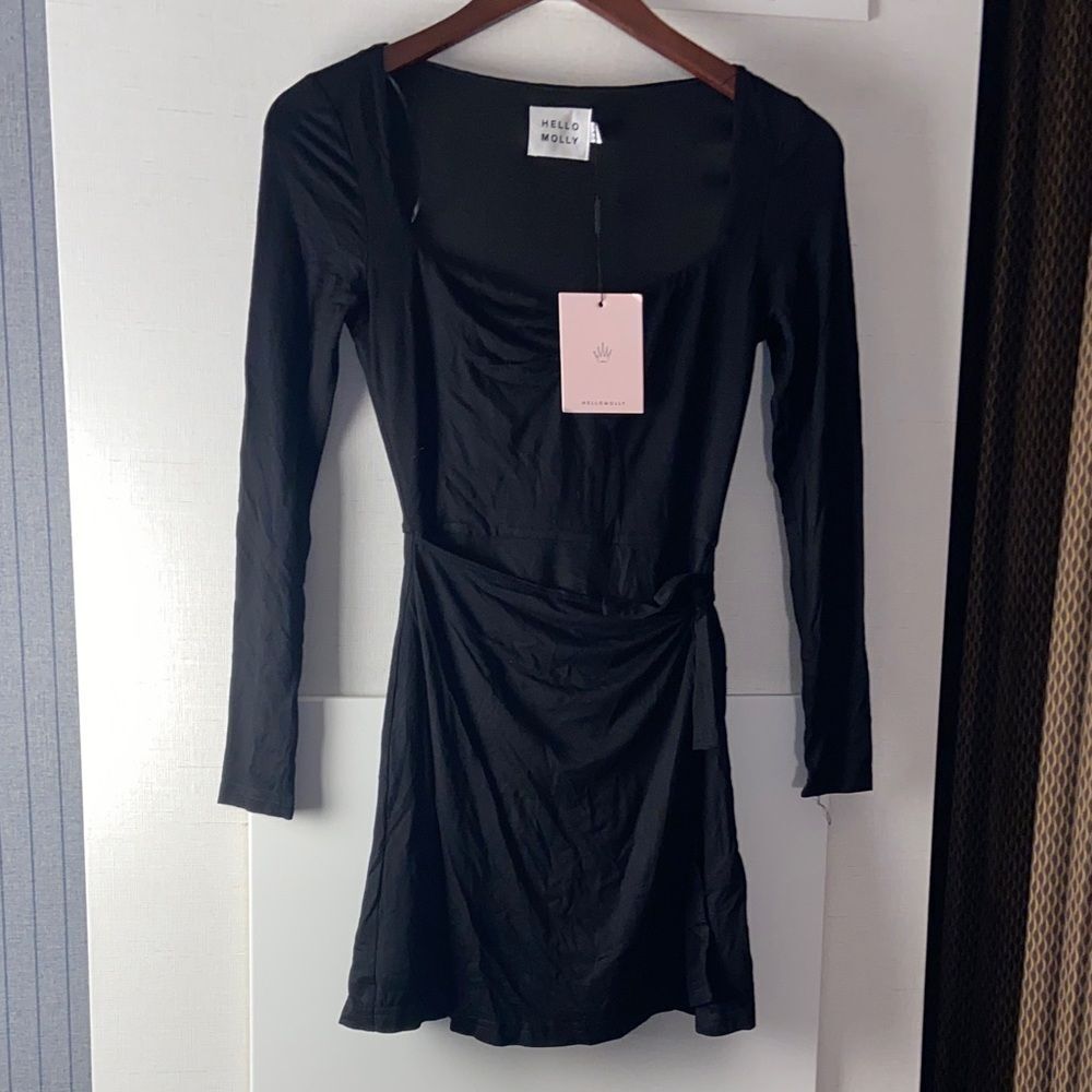 Hello Molly Elegant Black Long Sleeve Dress